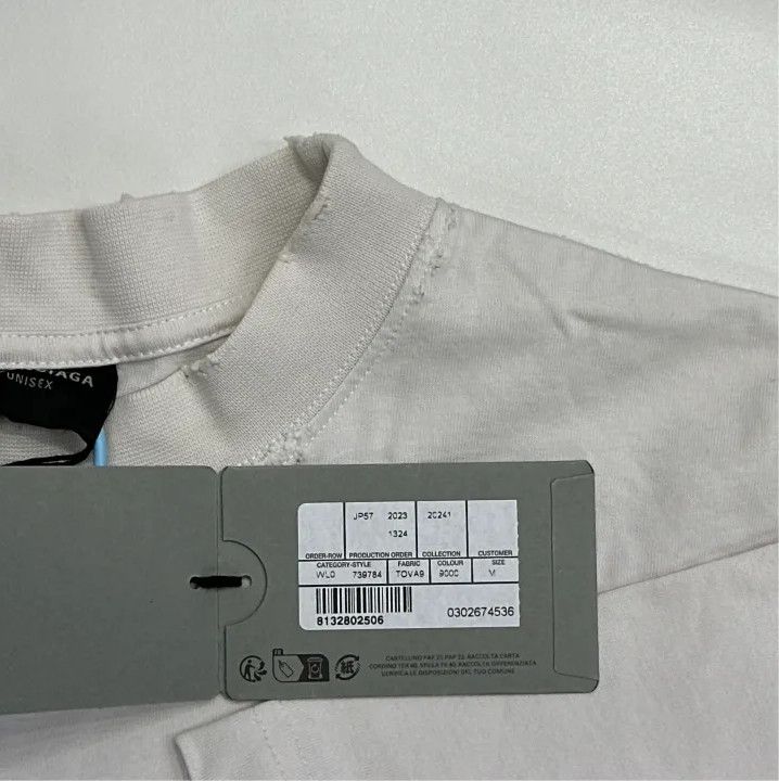 Balenciaga Balenciaga Logo Print White Short Sleeve T-shirt Size US M / EU 48-50 / 2 - 2 Thumbnail