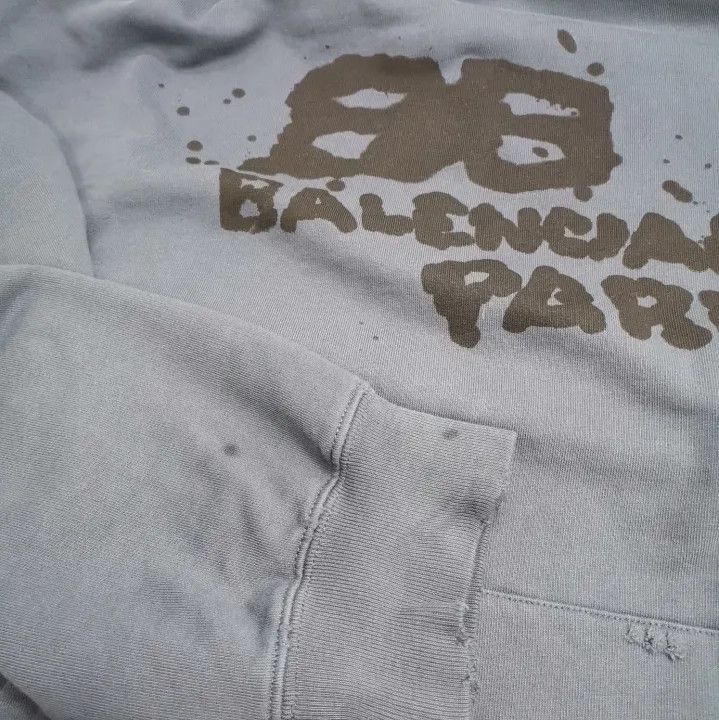 Balenciaga Balenciaga SS23 Logo Printed Long Sleeve Hoodie Size US XS / EU 42 / 0 - 7 Thumbnail