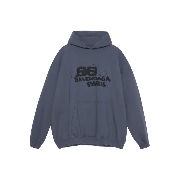 Balenciaga Balenciaga SS23 Logo Printed Long Sleeve Hoodie Size US XS / EU 42 / 0 - 2 Thumbnail