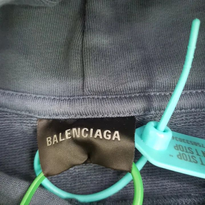 Balenciaga Balenciaga SS23 Logo Printed Long Sleeve Hoodie Size US XS / EU 42 / 0 - 3 Thumbnail