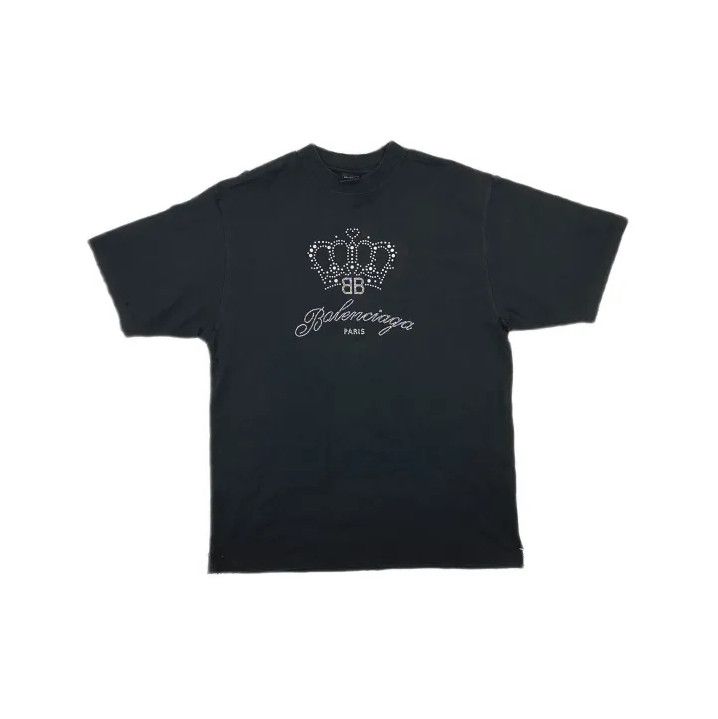 Balenciaga Balenciaga Black Crown Print Short Sleeve Tee Size US S / EU 44-46 / 1 - 2 Thumbnail