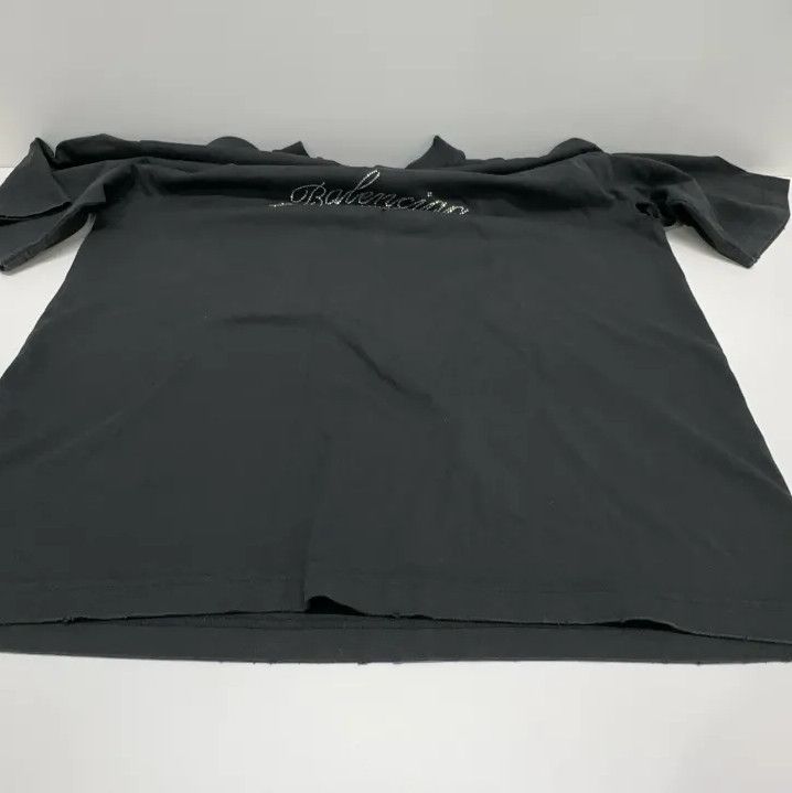Balenciaga Balenciaga Black Crown Print Short Sleeve Tee Size US S / EU 44-46 / 1 - 9 Thumbnail