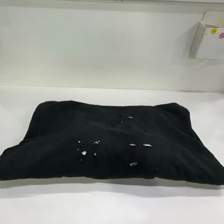 Balenciaga Balenciaga Distressed Black Hoodie for Men Size US XS / EU 42 / 0 - 16 Thumbnail