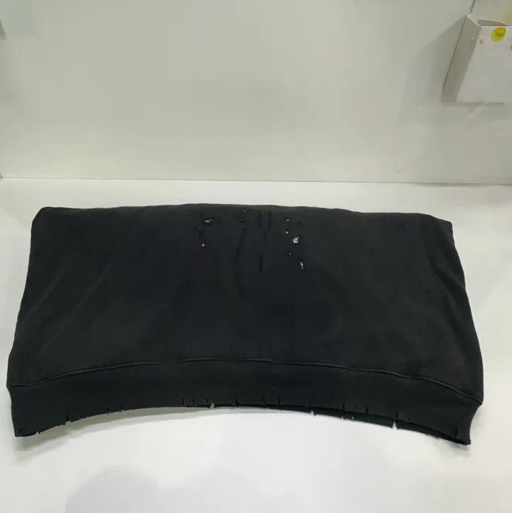 Balenciaga Balenciaga Distressed Black Hoodie for Men Size US XS / EU 42 / 0 - 17 Thumbnail