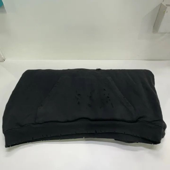 Balenciaga Balenciaga Distressed Black Hoodie for Men Size US XS / EU 42 / 0 - 14 Thumbnail
