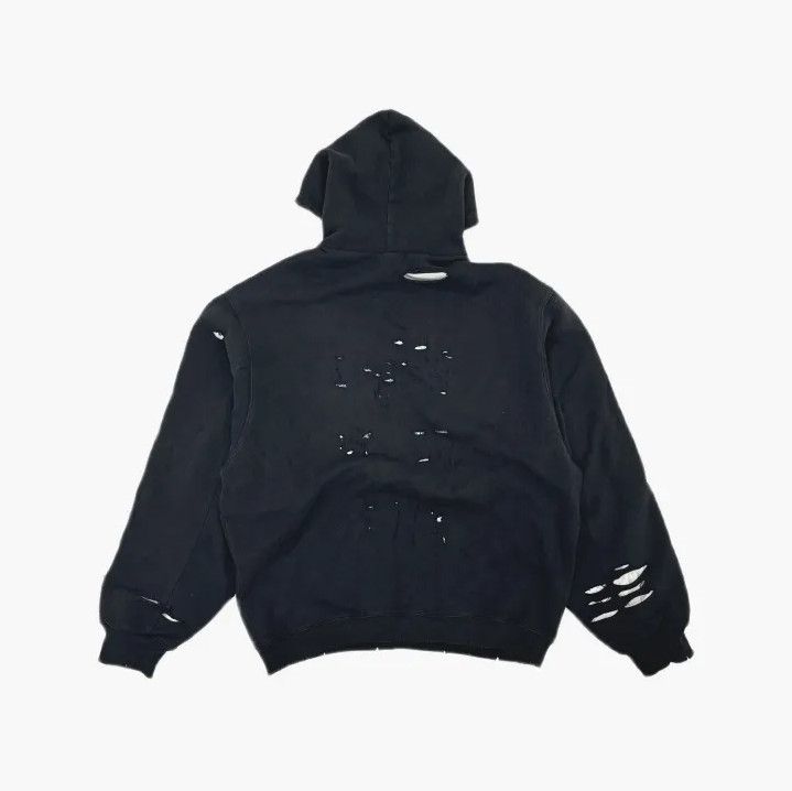 Balenciaga Balenciaga Distressed Black Hoodie for Men Size US XS / EU 42 / 0 - 3 Thumbnail