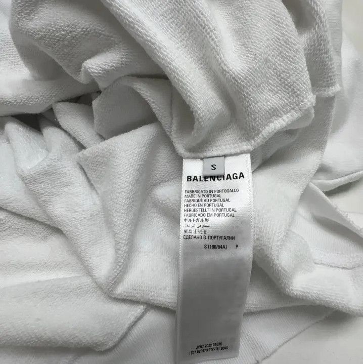 Balenciaga Balenciaga Hand Drawn Logo White Hoodie Size US S / EU 44-46 / 1 - 4 Thumbnail