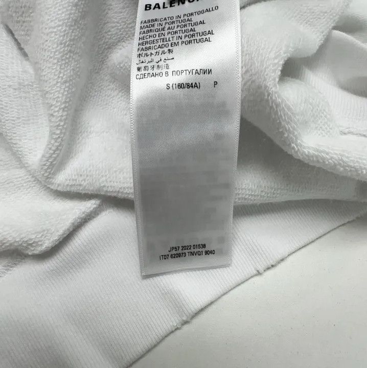 Balenciaga Balenciaga Hand Drawn Logo White Hoodie Size US S / EU 44-46 / 1 - 5 Thumbnail