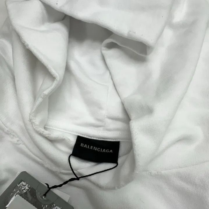 Balenciaga Balenciaga Hand Drawn Logo White Hoodie Size US S / EU 44-46 / 1 - 7 Thumbnail