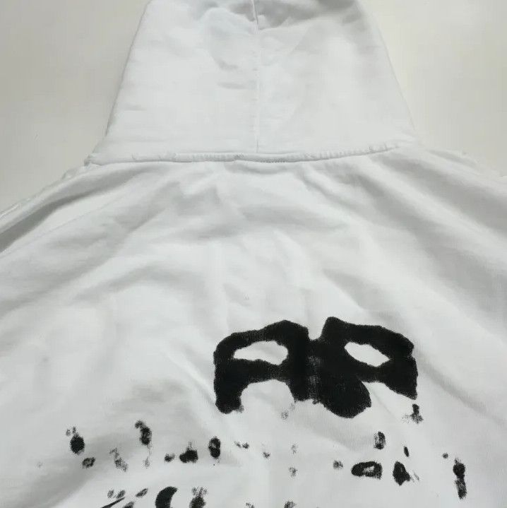 Balenciaga Balenciaga Hand Drawn Logo White Hoodie Size US S / EU 44-46 / 1 - 8 Thumbnail