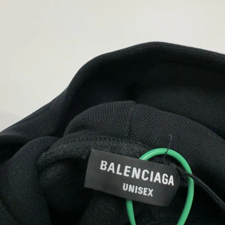 Balenciaga Balenciaga Black Logo Print Hoodie for Men Size US L / EU 52-54 / 3 - 3 Thumbnail
