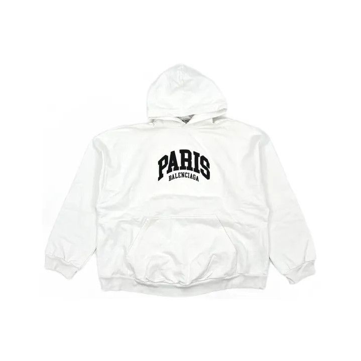 Balenciaga Balenciaga SS22 White City Logo Hoodie Size US M / EU 48-50 / 2 - 2 Thumbnail