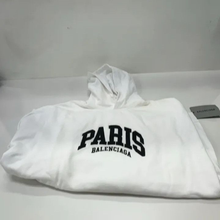 Balenciaga Balenciaga SS22 White City Logo Hoodie Size US M / EU 48-50 / 2 - 9 Thumbnail