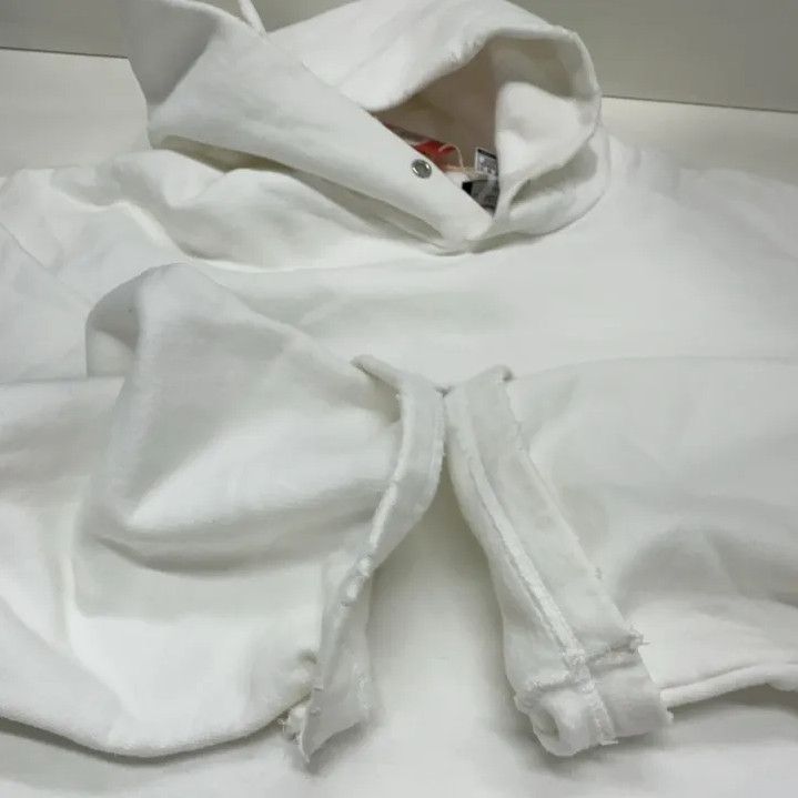 Balenciaga Balenciaga White Logo Hooded Sweatshirt Size US M / EU 48-50 / 2 - 9 Thumbnail