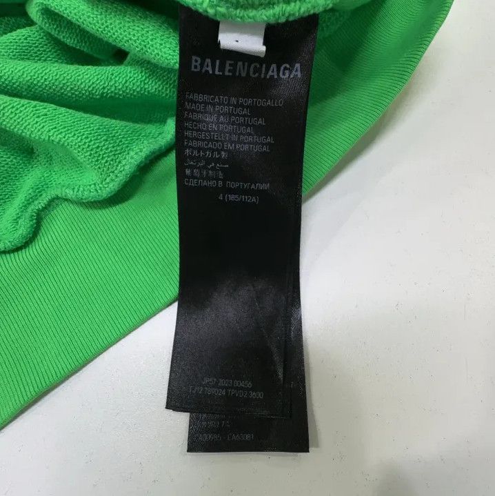 Balenciaga Balenciaga Logo Print Hooded Sweatshirt in Green Size US L / EU 52-54 / 3 - 8 Thumbnail