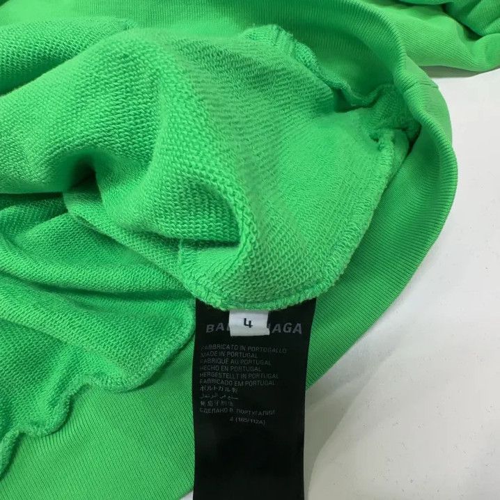 Balenciaga Balenciaga Logo Print Hooded Sweatshirt in Green Size US L / EU 52-54 / 3 - 7 Thumbnail