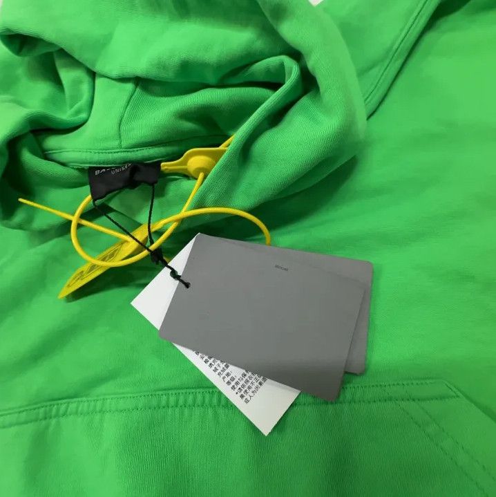 Balenciaga Balenciaga Logo Print Hooded Sweatshirt in Green Size US L / EU 52-54 / 3 - 6 Thumbnail