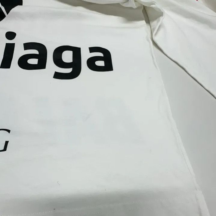 Balenciaga Balenciaga White Long Sleeve Graphic T-Shirt Size US M / EU 48-50 / 2 - 14 Thumbnail