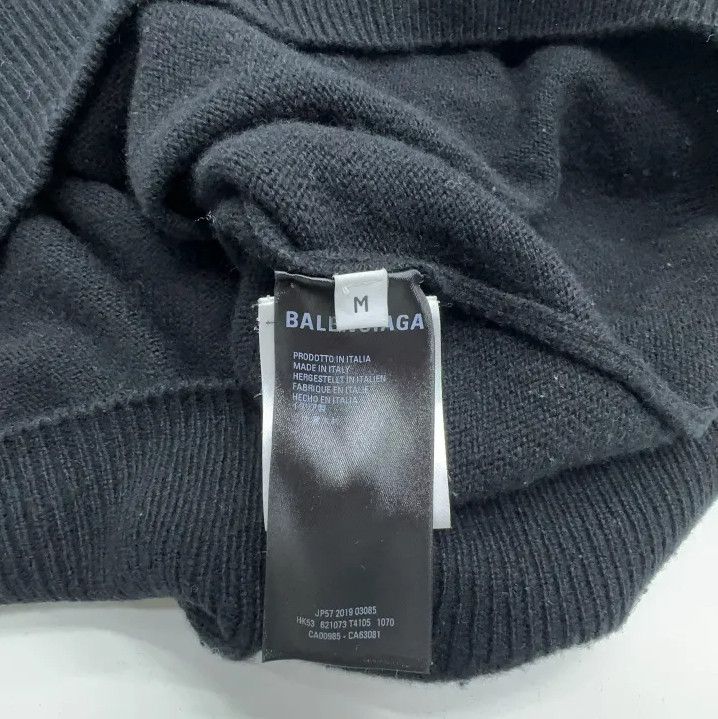 Balenciaga Balenciaga Men's Black Logo Sweater Size US M / EU 48-50 / 2 - 4 Thumbnail