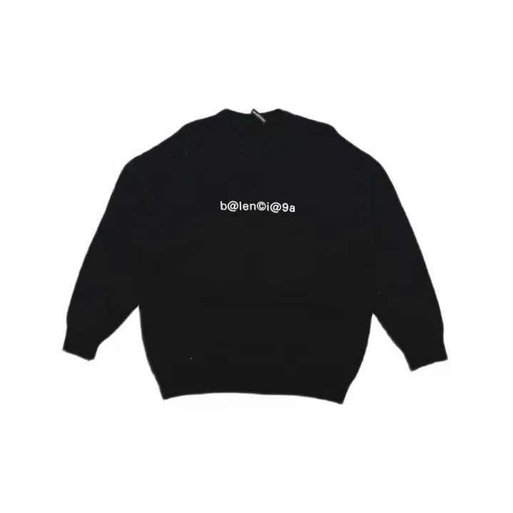 Balenciaga Balenciaga Men's Black Logo Sweater Size US M / EU 48-50 / 2 - 2 Thumbnail