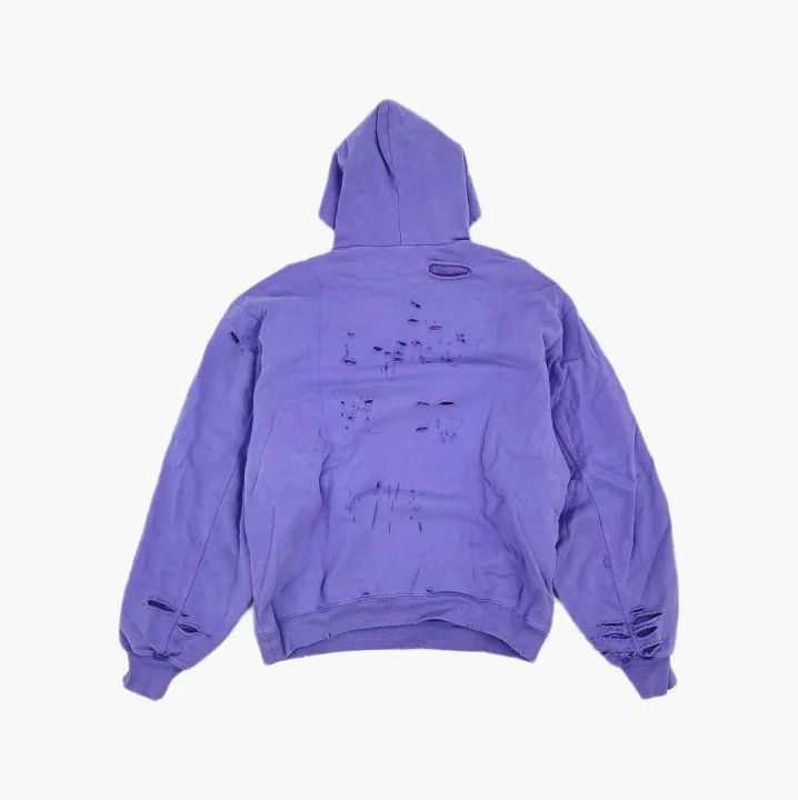 Balenciaga Balenciaga SS22 Distressed Purple Hoodie for Men Size US XS / EU 42 / 0 - 3 Thumbnail