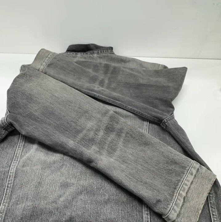 Balenciaga Balenciaga Logo Print Washed Denim Jacket Size US L / EU 52-54 / 3 - 12 Thumbnail