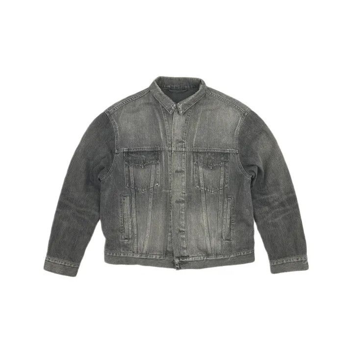 Balenciaga Balenciaga Logo Print Washed Denim Jacket Size US L / EU 52-54 / 3 - 2 Thumbnail