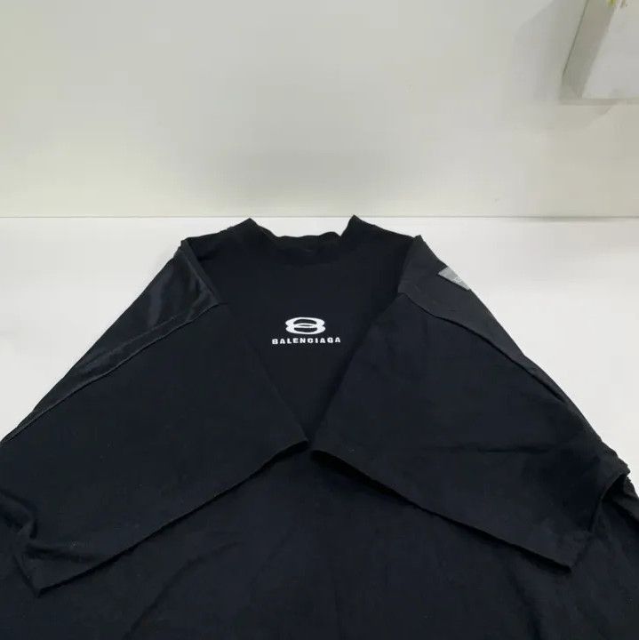 Balenciaga Balenciaga Black Logo Print Short Sleeve T-Shirt Size US M / EU 48-50 / 2 - 8 Thumbnail