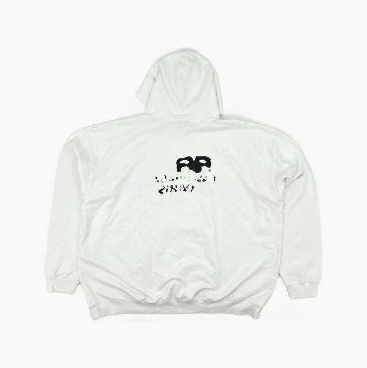 Balenciaga Balenciaga Hand Drawn Logo White Hoodie Size US M / EU 48-50 / 2 - 3 Thumbnail
