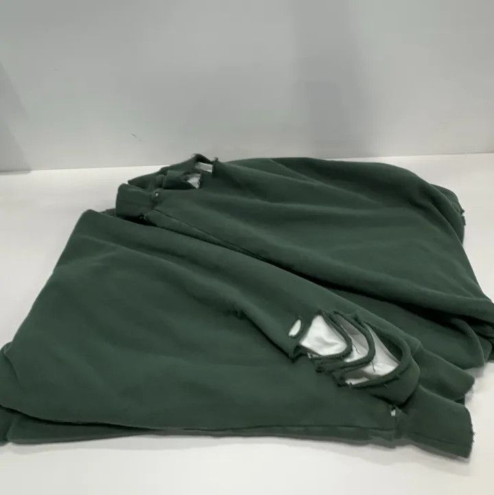 Balenciaga Balenciaga Destroyed Logo Print Hoodie in Green Size US XS / EU 42 / 0 - 16 Thumbnail
