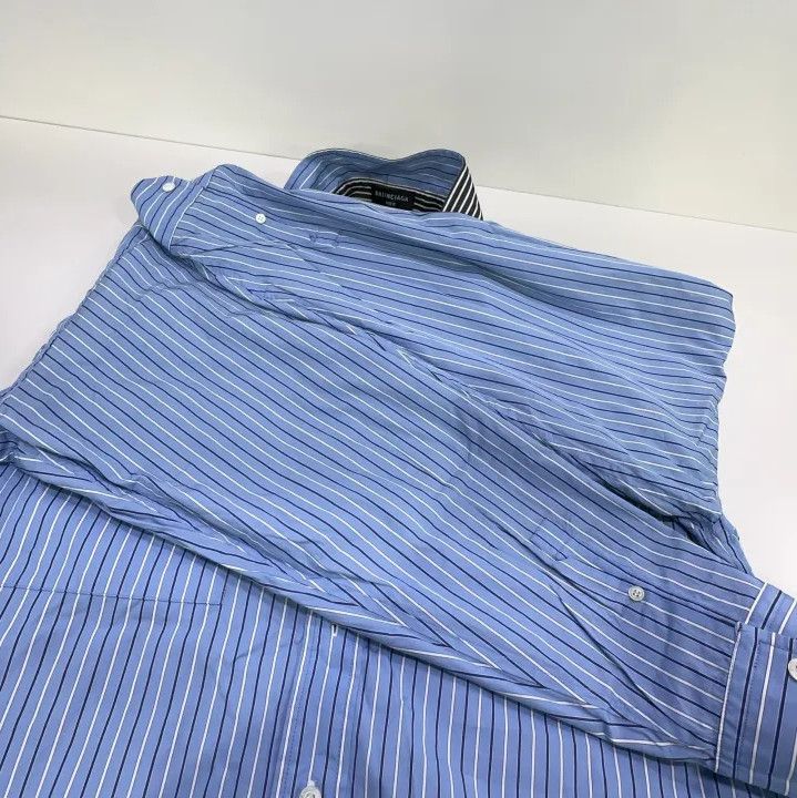 Balenciaga Balenciaga Striped Reversible Long Sleeve Shirt Size US M / EU 48-50 / 2 - 10 Thumbnail