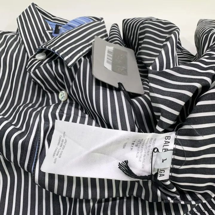 Balenciaga Balenciaga Striped Reversible Long Sleeve Shirt Size US M / EU 48-50 / 2 - 7 Thumbnail