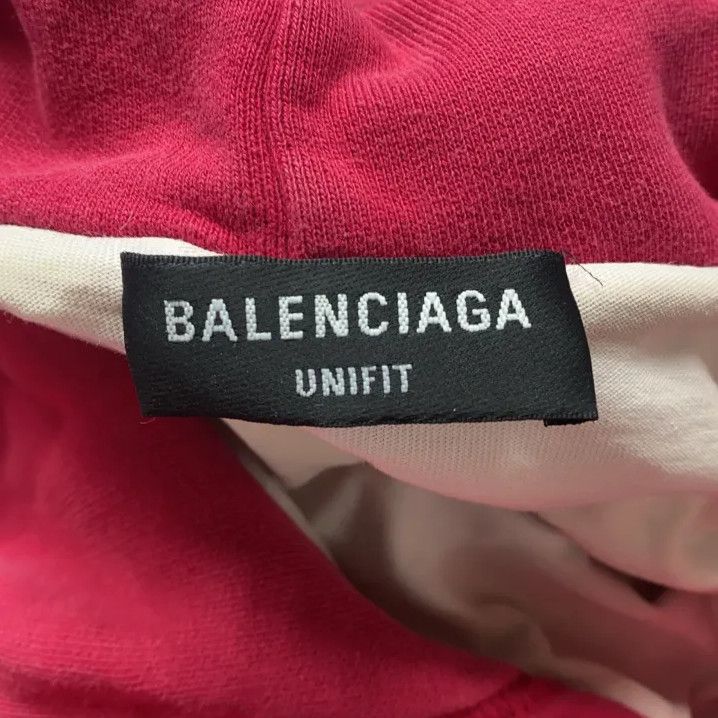 Balenciaga Balenciaga Red Hooded Sweatshirt with Distressed Details Size US M / EU 48-50 / 2 - 4 Thumbnail