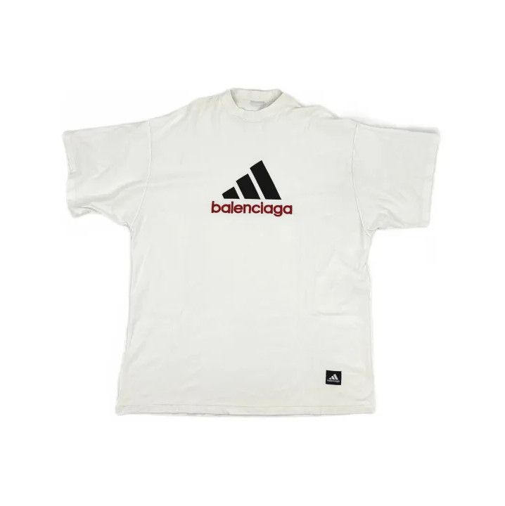Balenciaga Balenciaga x adidas Logo Embroidered Short Sleeve T-Shirt Size US M / EU 48-50 / 2 - 2 Thumbnail