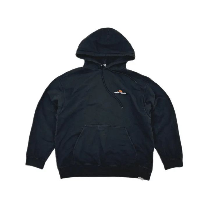 Balenciaga Balenciaga SS23 Logo Embroidered Black Hoodie Size US M / EU 48-50 / 2 - 2 Thumbnail
