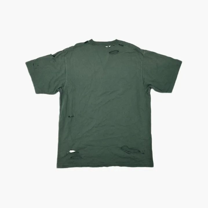 Balenciaga Balenciaga SS22 Destroyed Green T-Shirt Size US XXS / EU 40 - 3 Thumbnail