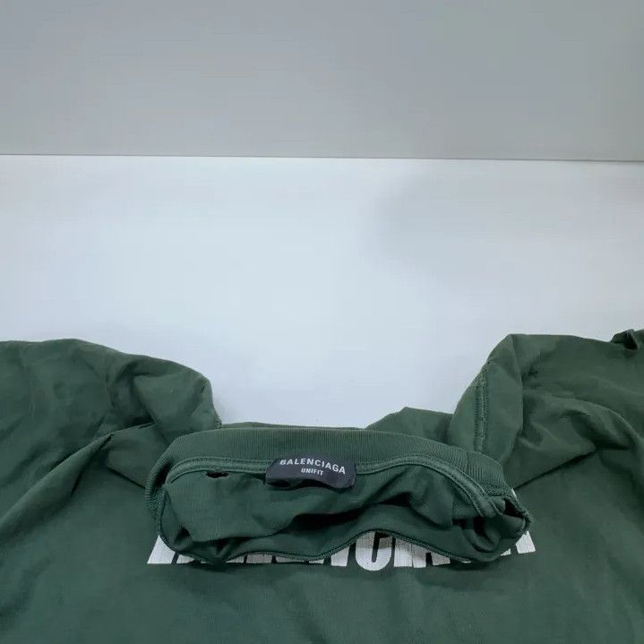 Balenciaga Balenciaga SS22 Destroyed Green T-Shirt Size US XXS / EU 40 - 7 Thumbnail