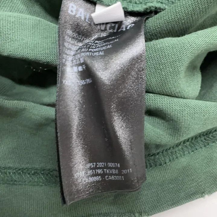 Balenciaga Balenciaga SS22 Destroyed Green T-Shirt Size US XXS / EU 40 - 5 Thumbnail