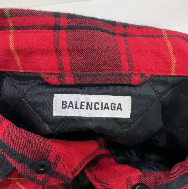 Balenciaga Balenciaga Red Plaid Cotton Jacket Size US S / EU 44-46 / 1 - 6 Thumbnail
