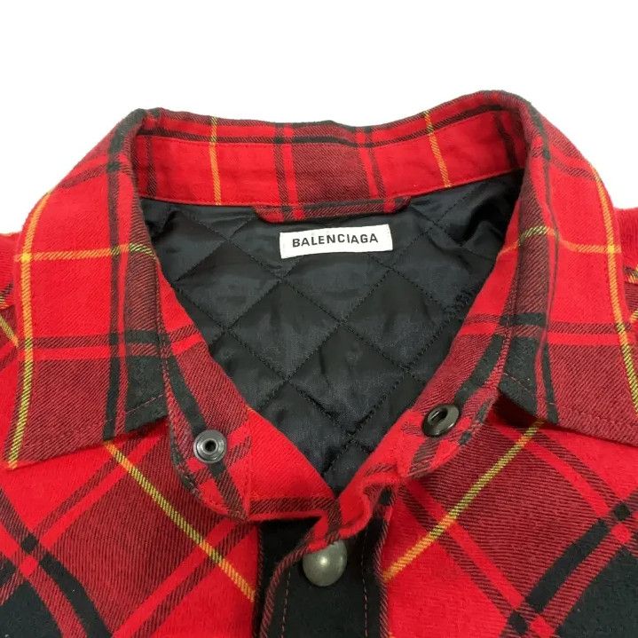 Balenciaga Balenciaga Red Plaid Cotton Jacket Size US S / EU 44-46 / 1 - 12 Thumbnail