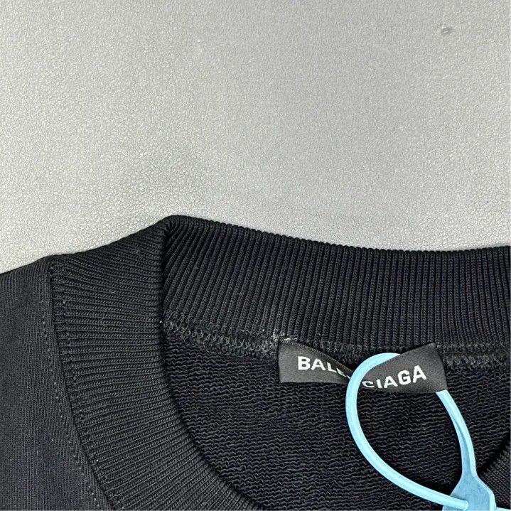 Balenciaga Balenciaga Black Logo Print Long Sleeve Sweatshirt Size US XS / EU 42 / 0 - 3 Thumbnail