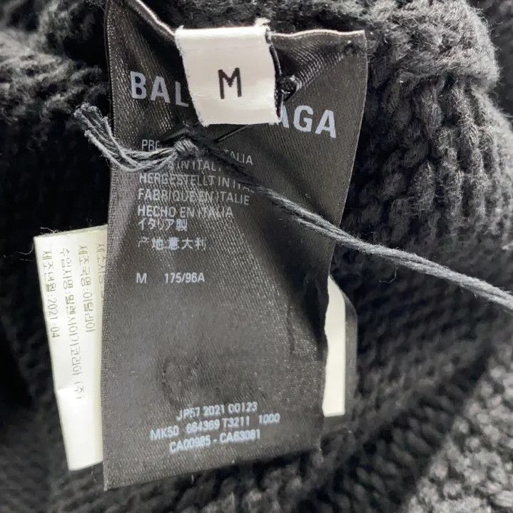 Balenciaga Balenciaga Black Logo Pullover Sweatshirt Size US M / EU 48-50 / 2 - 4 Thumbnail