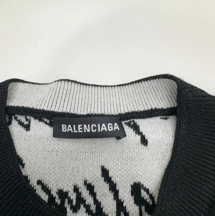 Balenciaga Balenciaga Logo Knit Pullover Sweater for Men Size US M / EU 48-50 / 2 - 5 Thumbnail