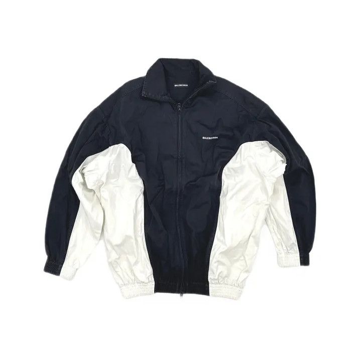 Balenciaga Balenciaga Zip-Up High Neck Jacket in Navy Blue Size US L / EU 52-54 / 3 - 2 Thumbnail