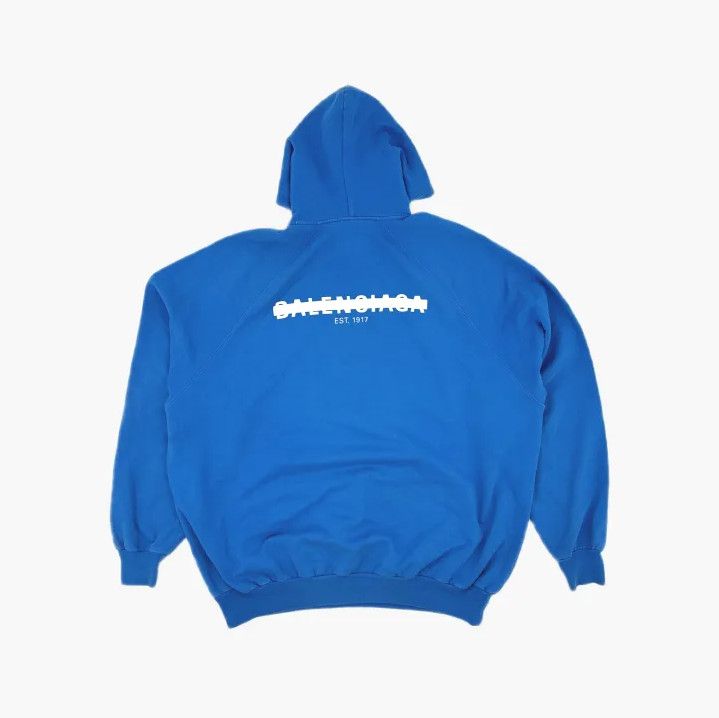 Balenciaga Balenciaga FW23 Blue Logo Hoodie for Men Size US M / EU 48-50 / 2 - 3 Thumbnail