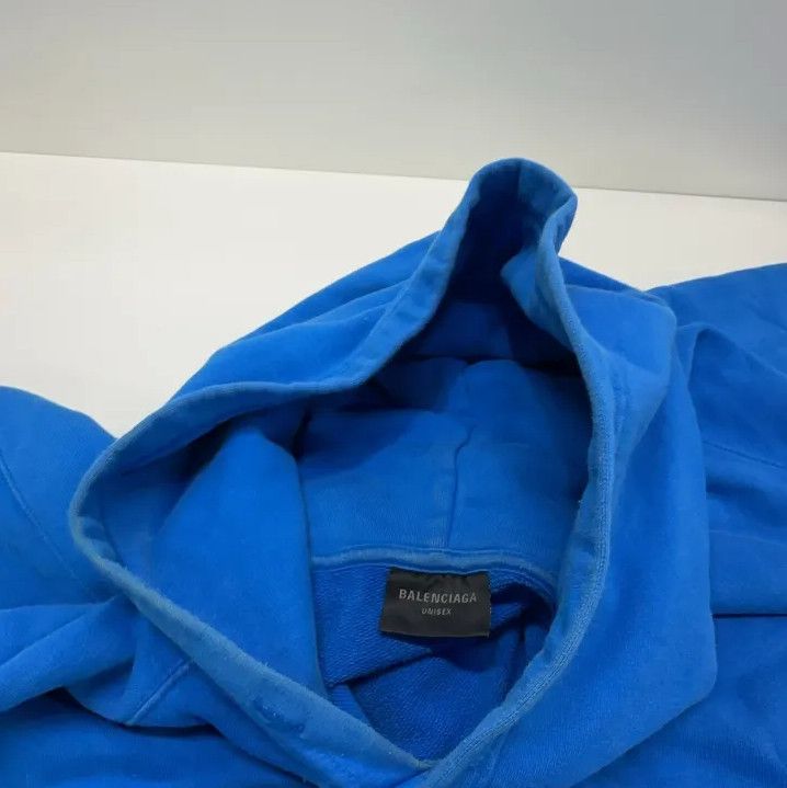 Balenciaga Balenciaga FW23 Blue Logo Hoodie for Men Size US M / EU 48-50 / 2 - 8 Thumbnail