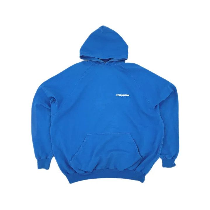 Balenciaga Balenciaga FW23 Blue Logo Hoodie for Men Size US M / EU 48-50 / 2 - 2 Thumbnail