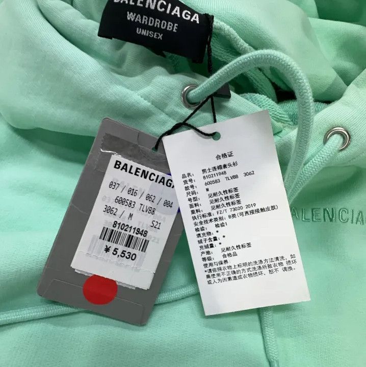 Balenciaga Balenciaga Logo Hoodie in Green for Men Size US M / EU 48-50 / 2 - 5 Thumbnail
