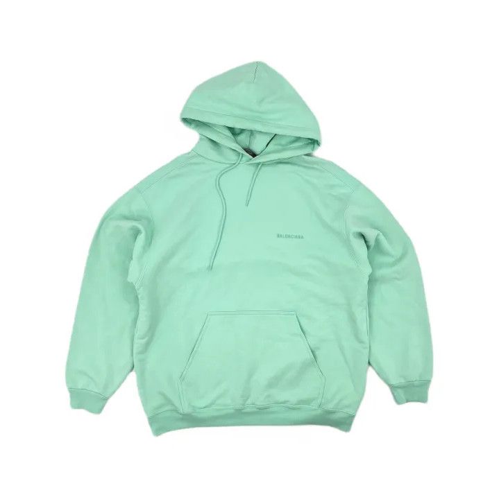 Balenciaga Balenciaga Logo Hoodie in Green for Men Size US M / EU 48-50 / 2 - 2 Thumbnail