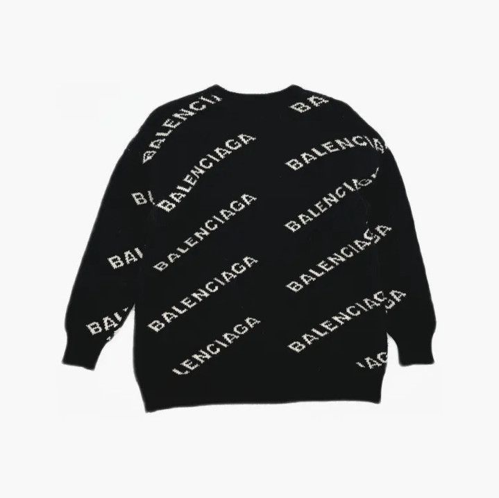 Balenciaga Balenciaga All Over Logo Knit Sweater Size US XS / EU 42 / 0 - 3 Thumbnail